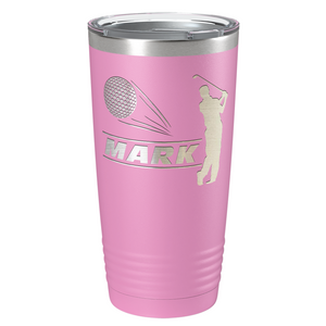 Personalized Golfer Laser Engraved on Stainless Steel Golf Tumbler