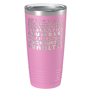 Gymnastics Strength and Focus Laser Engraved on Stainless Steel Gymnastics Tumbler