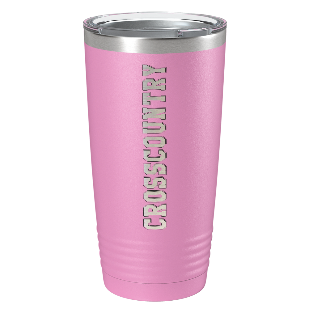 Cross Country Laser Engraved on Stainless Steel Cross Country Tumbler