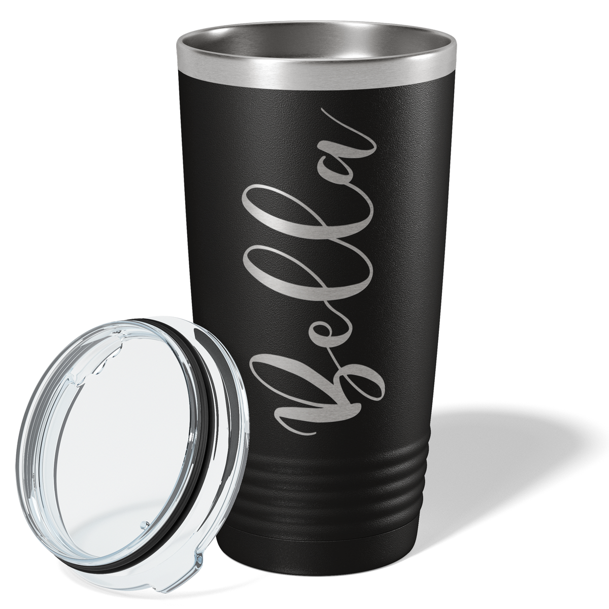 Cuptify Personalized on Black 20 oz Stainless Steel Ringneck Tumbler