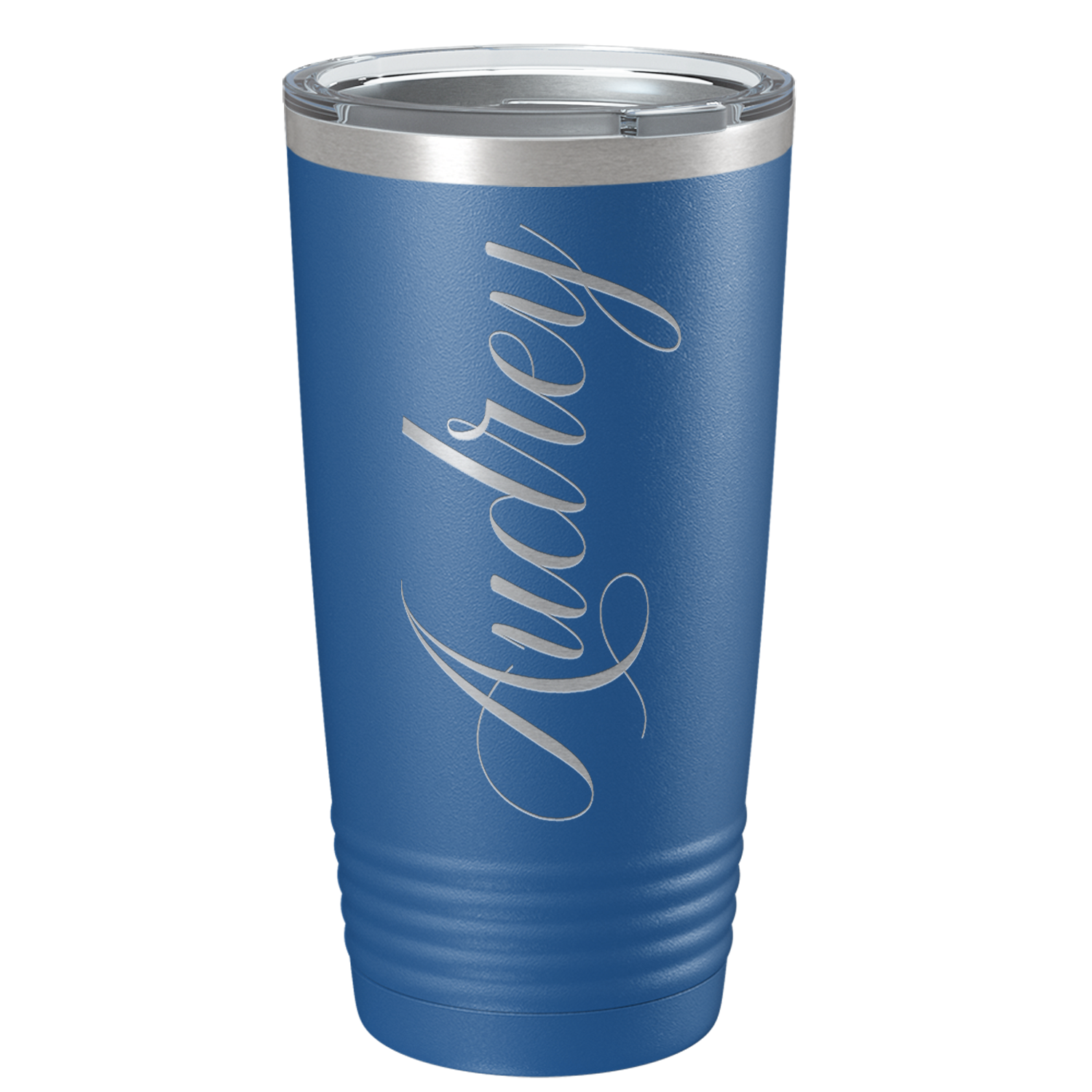 Cuptify Personalized on Blue 20 oz Stainless Steel Ringneck Tumbler