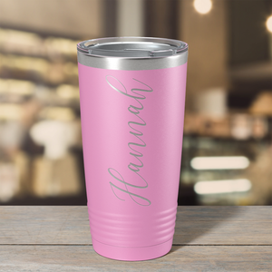 Cuptify Personalized on Blush 20 oz Stainless Steel Ringneck Tumbler