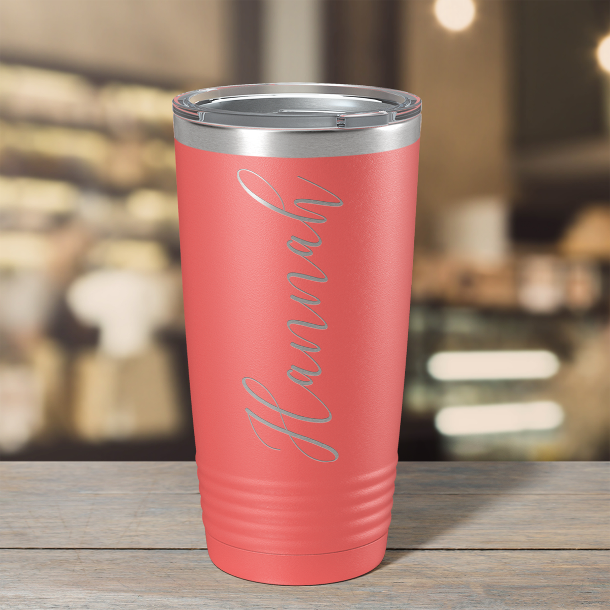 Cuptify Personalized on Guava 20 oz Stainless Steel Ringneck Tumbler