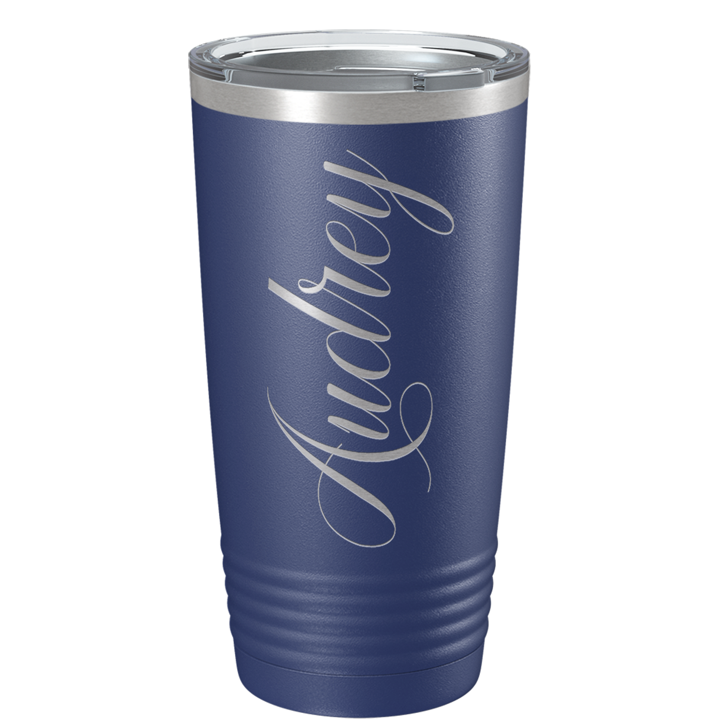 Cuptify Personalized on Navy Blue 20 oz Stainless Steel Ringneck Tumbler