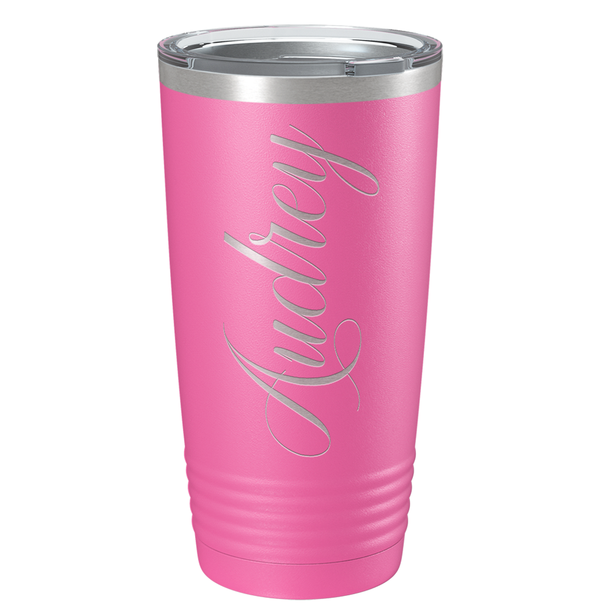 Cuptify Personalized on Pink 20 oz Stainless Steel Ringneck Tumbler