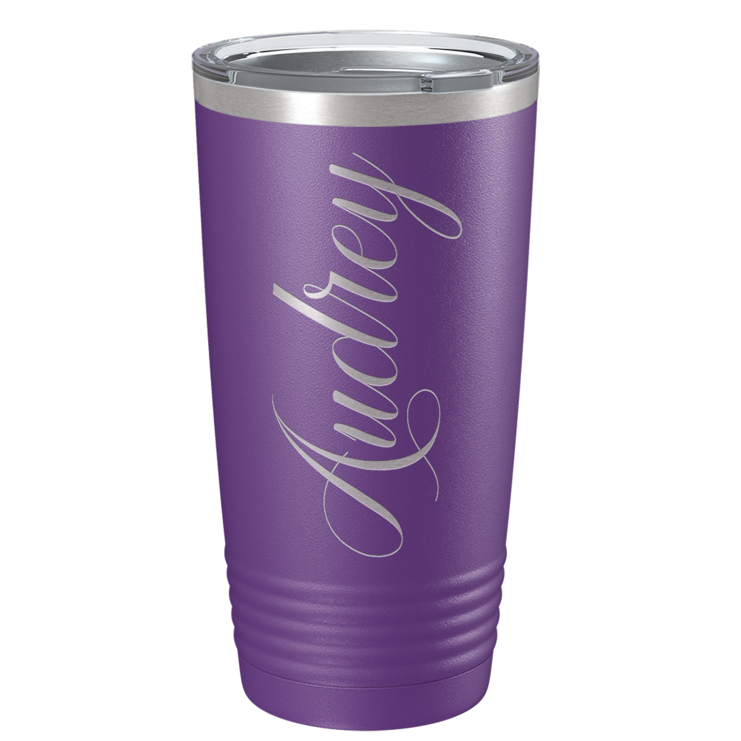 Cuptify Personalized on Purple 20 oz Stainless Steel Ringneck Tumbler