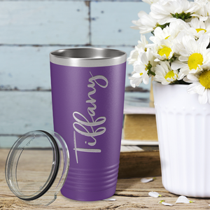 Cuptify Personalized on Purple 20 oz Stainless Steel Ringneck Tumbler