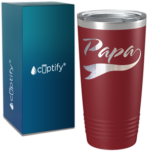 Papa on Stainless Steel Dad Tumbler