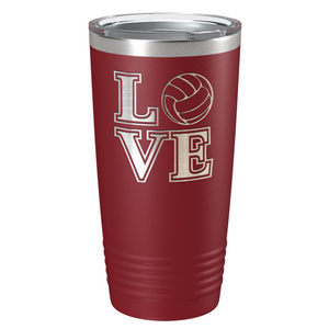 LOVE Volleyball Laser Engraved on Stainless Steel Volleyball Tumbler