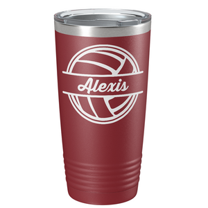 Personalized Volleyball on Stainless Steel Volleyball Tumbler