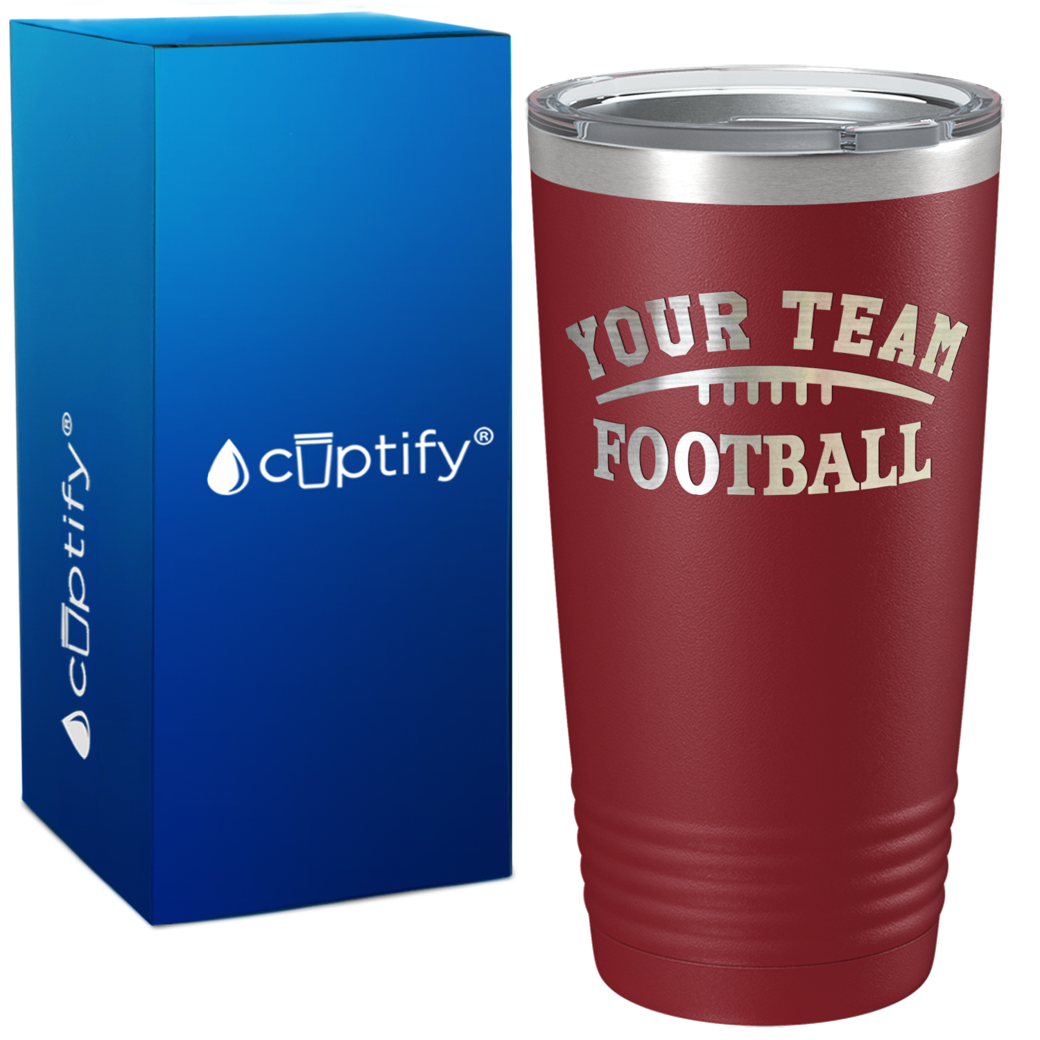Custom Football Team on 20oz Tumbler