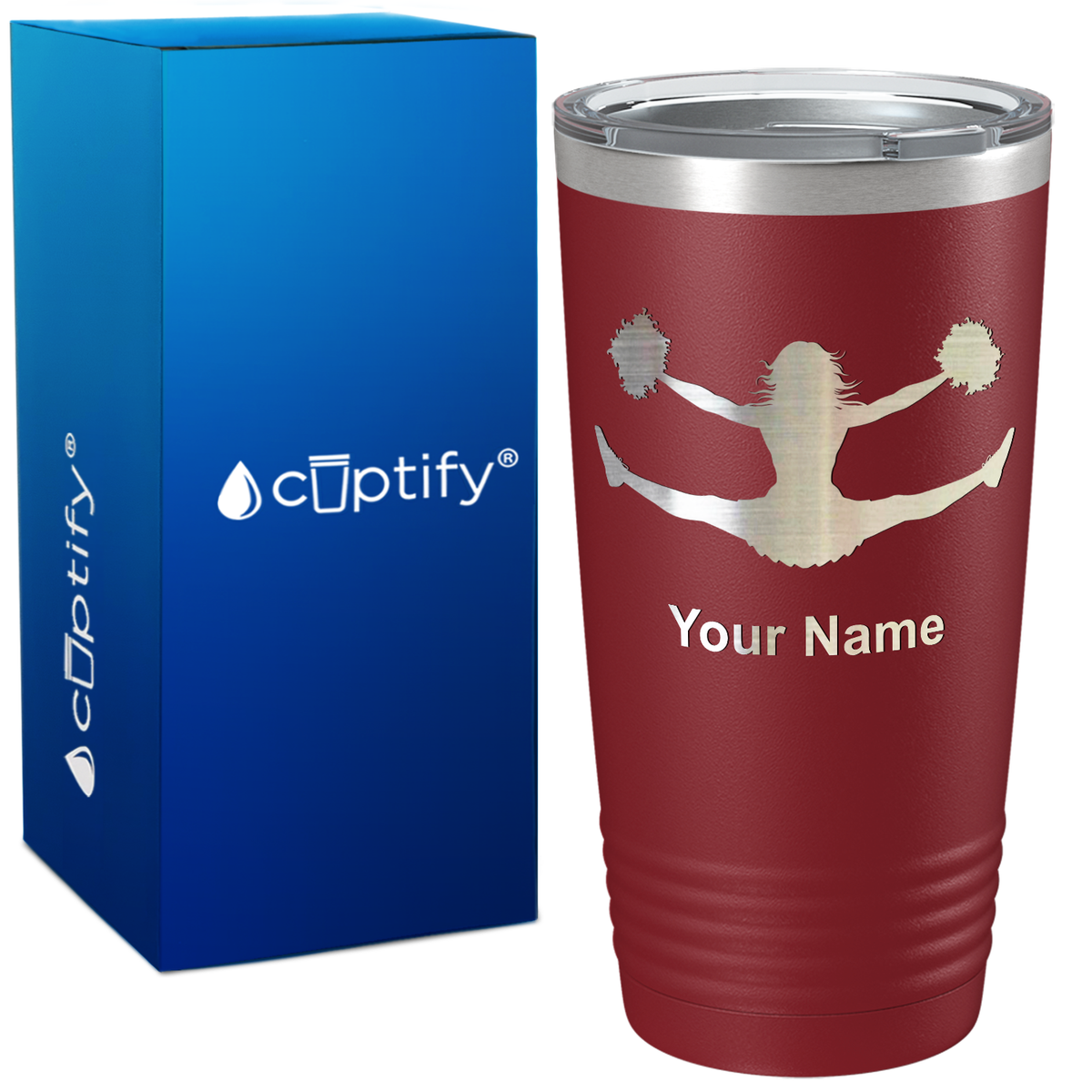 Personalized Cheerleader Flyer on 20oz Tumbler