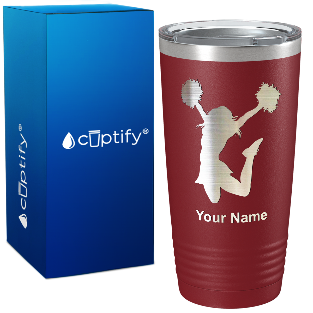 Personalized Cheerleader on 20oz Tumbler