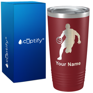 Personalized Basketball Player Silhouette Tumbler