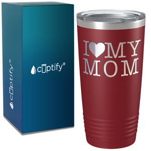 I Heart My Mom on Mom 20oz Tumbler