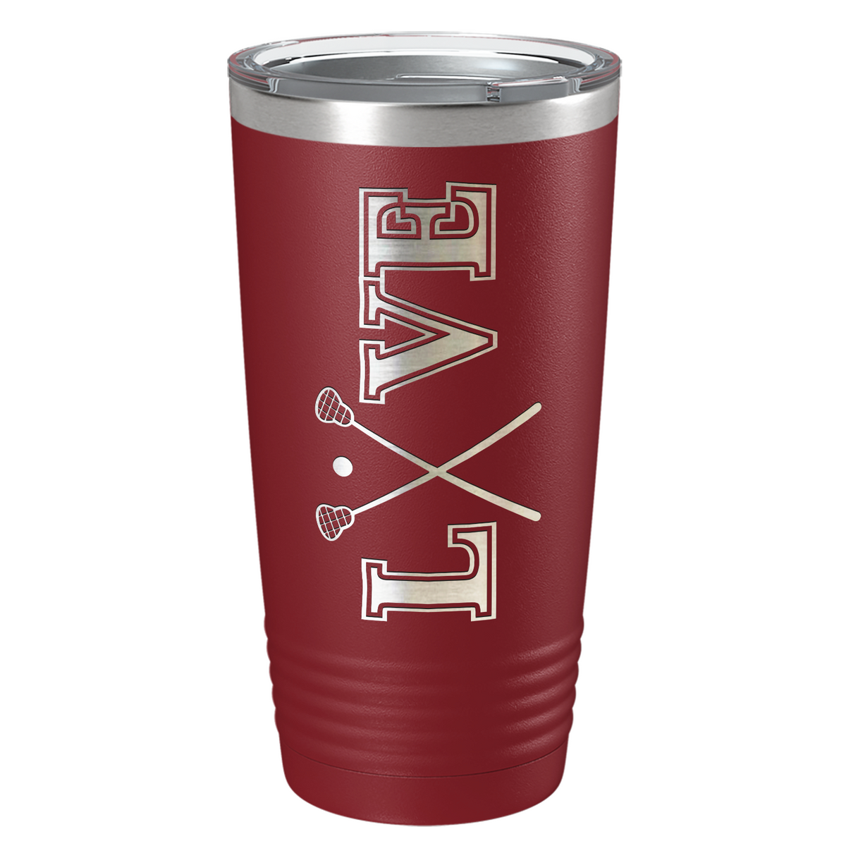 Lacrosse Love Laser Engraved on Stainless Steel Lacrosse Tumbler