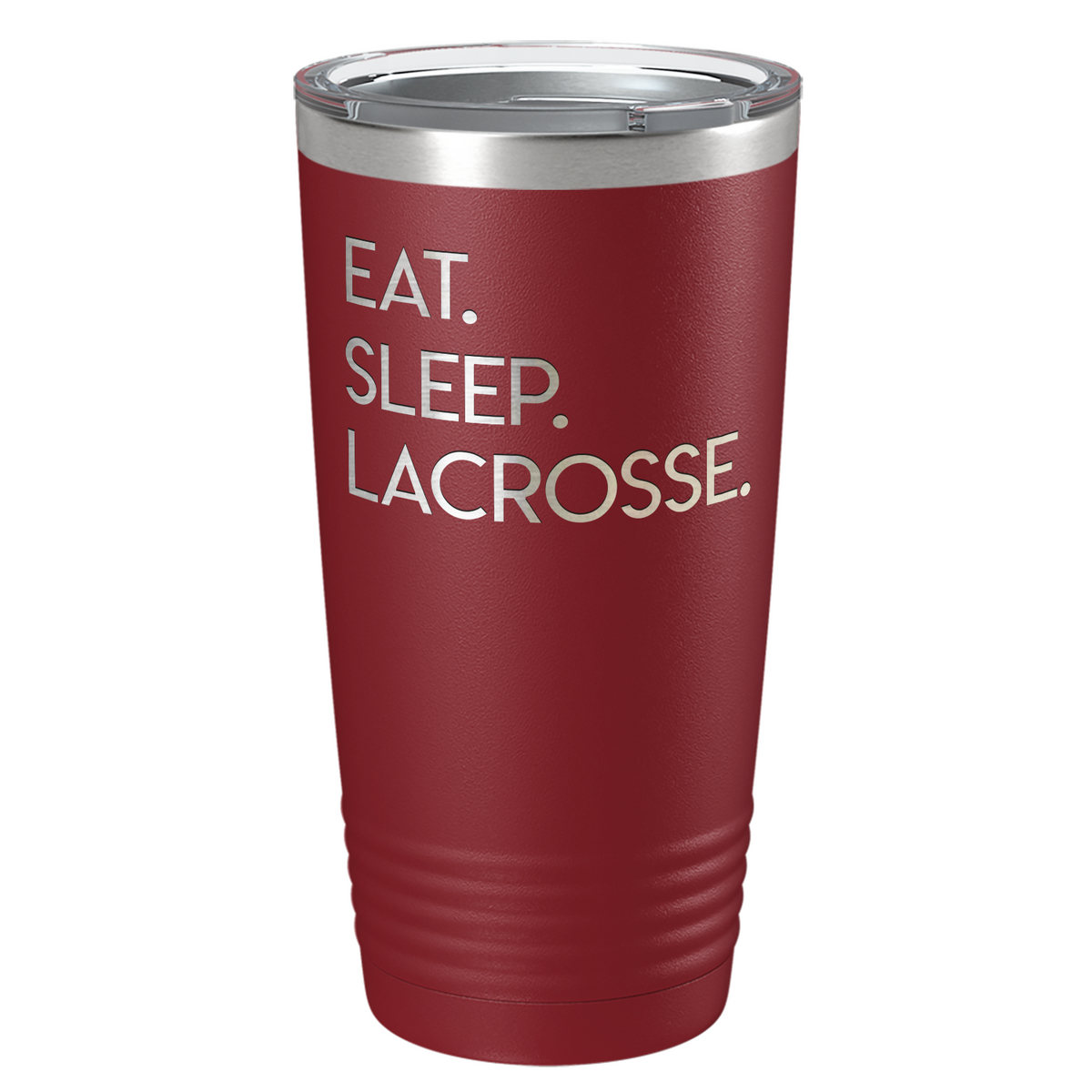 Eat Sleep Lacrosse Laser Engraved on Stainless Steel Lacrosse Tumbler