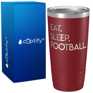 Eat Sleep Football on 20oz Tumbler