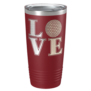 Love Golf Laser Engraved on Stainless Steel Golf Tumbler