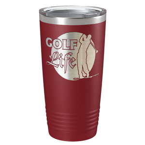 Golf Life Laser Engraved on Stainless Steel Golf Tumbler