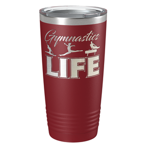 Gymnastics LIFE Silhouettes Laser Engraved on Stainless Steel Gymnastics Tumbler