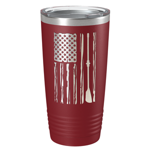 Crew American Flag Laser Engraved on Stainless Steel Crew Tumbler