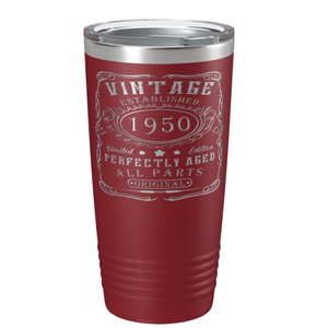 1950 Vintage Perfectly Aged 71st on Stainless Steel Tumbler