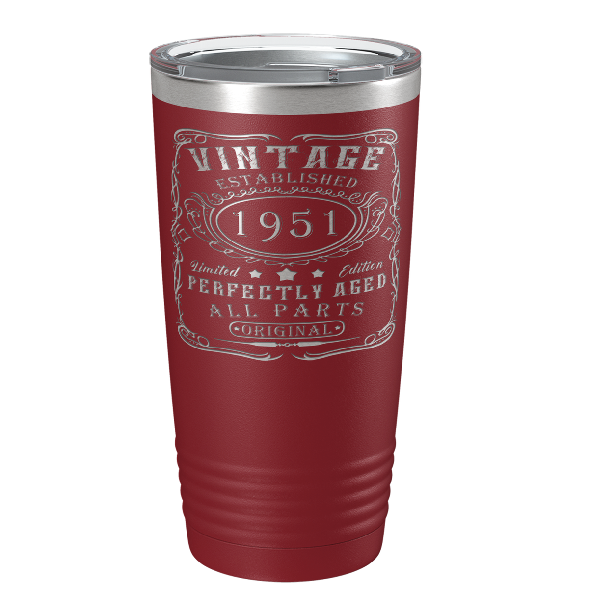 1951 Vintage Perfectly Aged 70th on Stainless Steel Tumbler