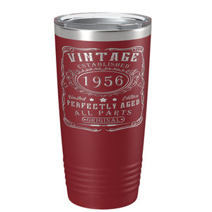 1956 Vintage Perfectly Aged 65th on Stainless Steel Tumbler