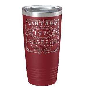 1970 Vintage Perfectly Aged 51st on Stainless Steel Tumbler