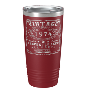 1974 Vintage Perfectly Aged 47th on Stainless Steel Tumbler