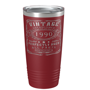 1990 Vintage Perfectly Aged 41st on Stainless Steel Tumbler