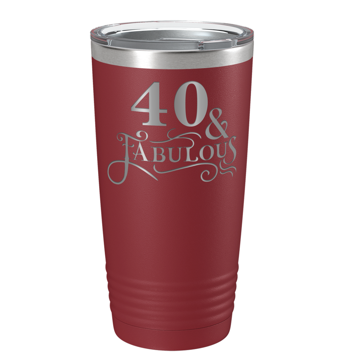 40 & Fabulous on Stainless Steel Birthday Tumbler