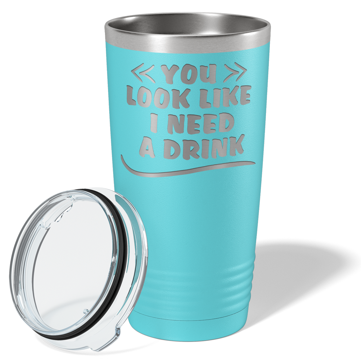 You Look Like I Need Drink on Maroon 20 oz Stainless Steel Ringneck Tumbler