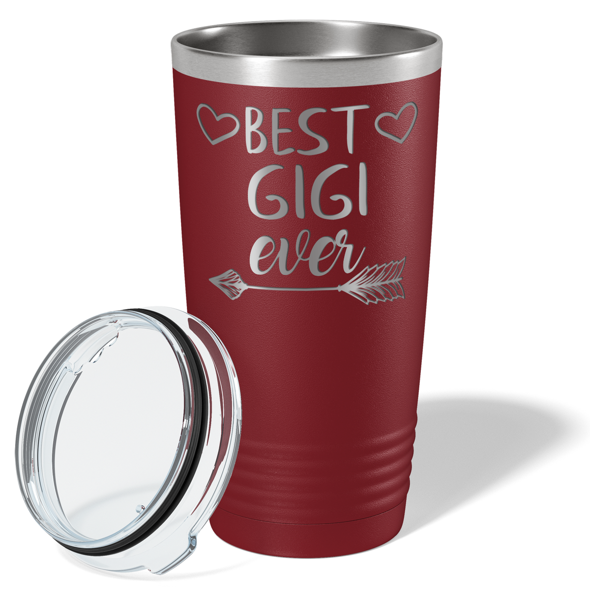 Best Gigi Ever on Maroon 20 oz Stainless Steel Ringneck Tumbler