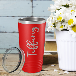 Cuptify Personalized on Red 20 oz Stainless Steel Ringneck Tumbler