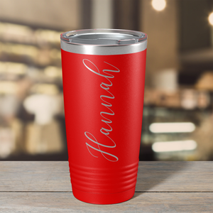 Cuptify Personalized on Red 20 oz Stainless Steel Ringneck Tumbler
