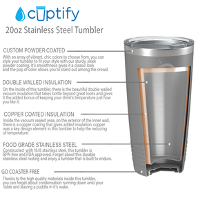Cuptify Personalized on Slate 20 oz Stainless Steel Ringneck Tumbler