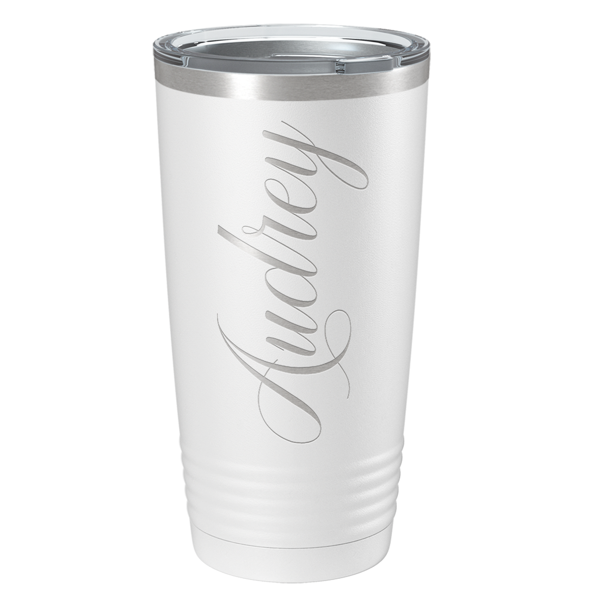 Cuptify Personalized on White 20 oz Stainless Steel Ringneck Tumbler