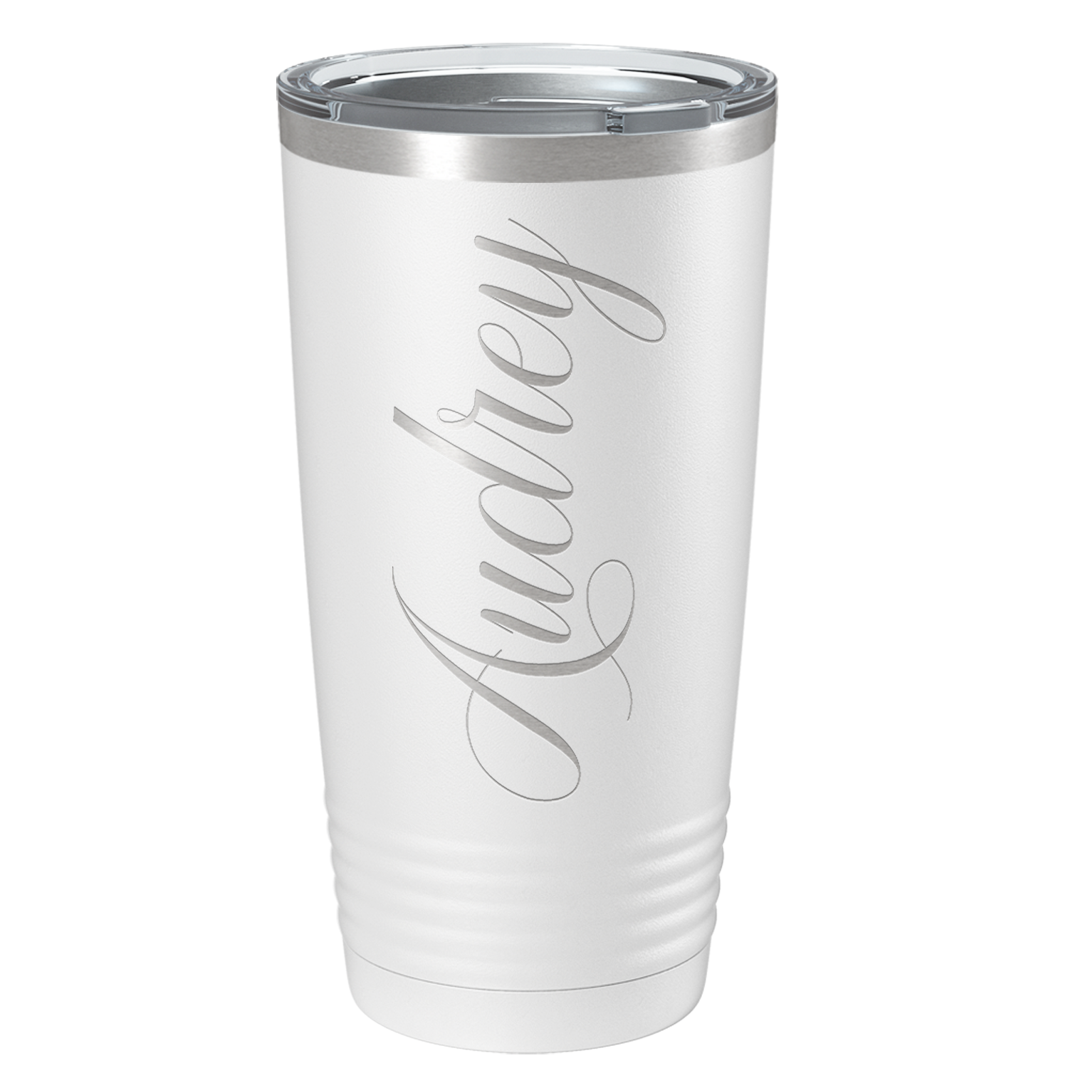 Cuptify Personalized on White 20 oz Stainless Steel Ringneck Tumbler