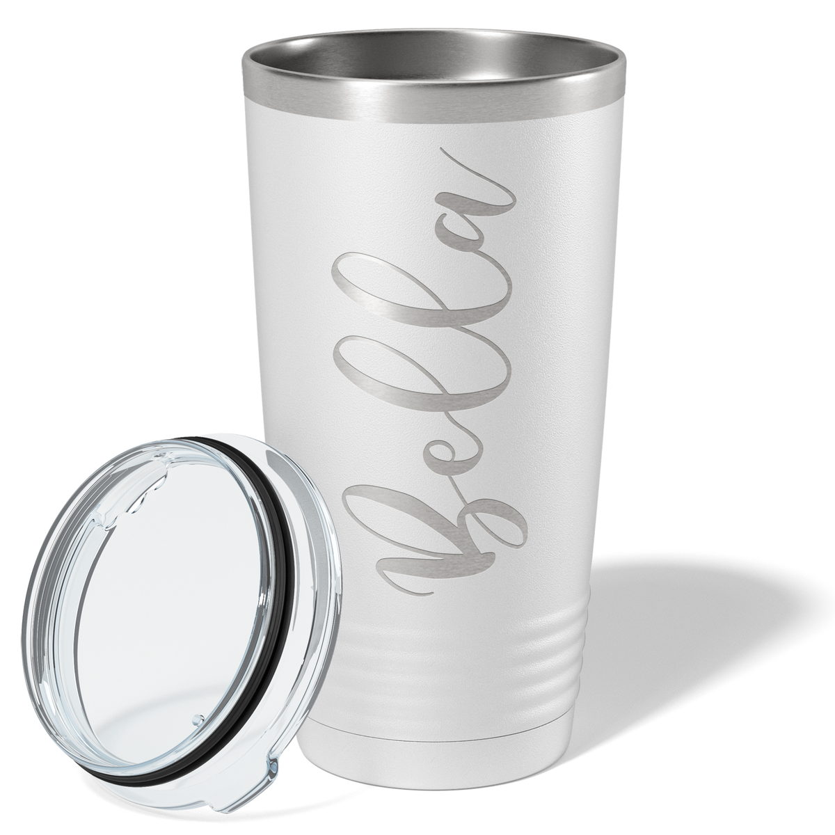 Cuptify Personalized on White 20 oz Stainless Steel Ringneck Tumbler