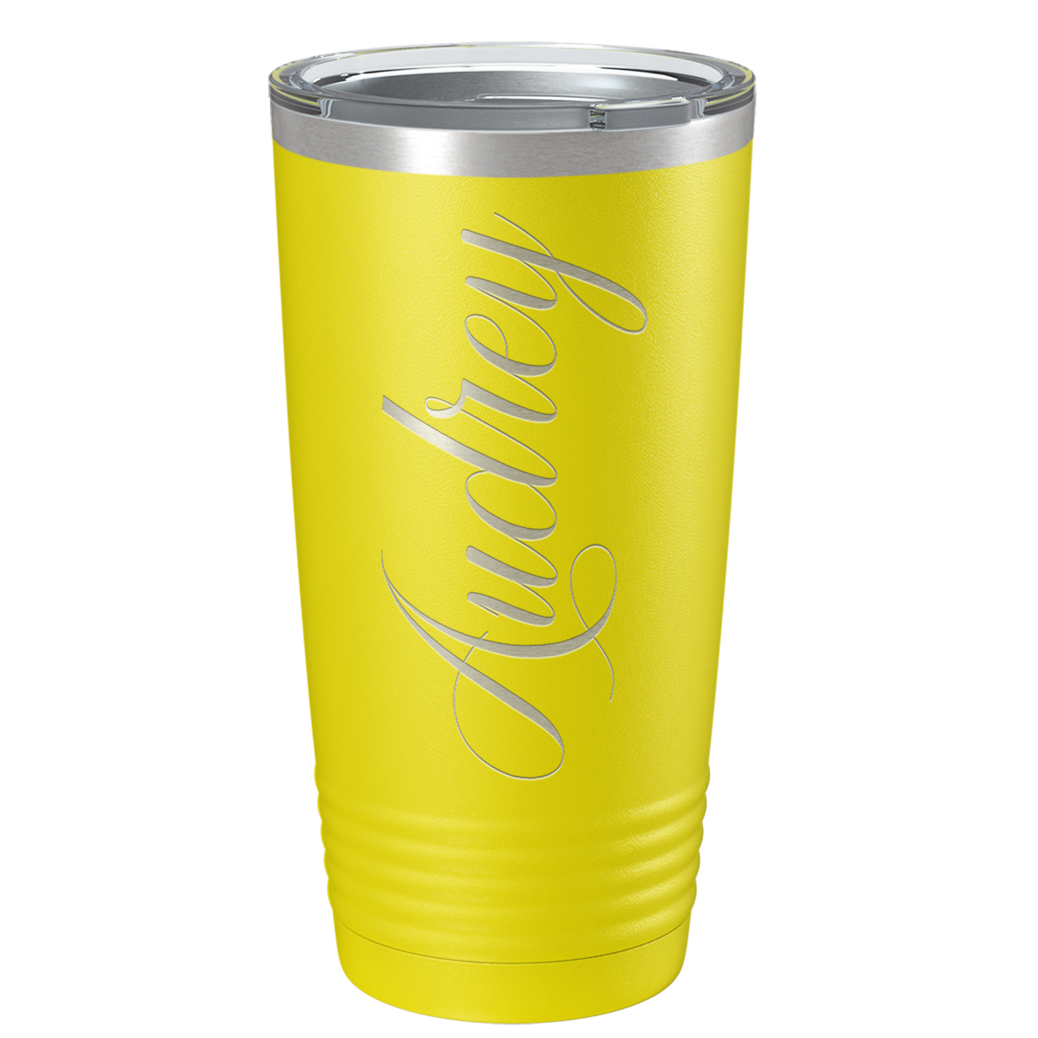 Cuptify Personalized on Yellow 20 oz Stainless Steel Ringneck Tumbler