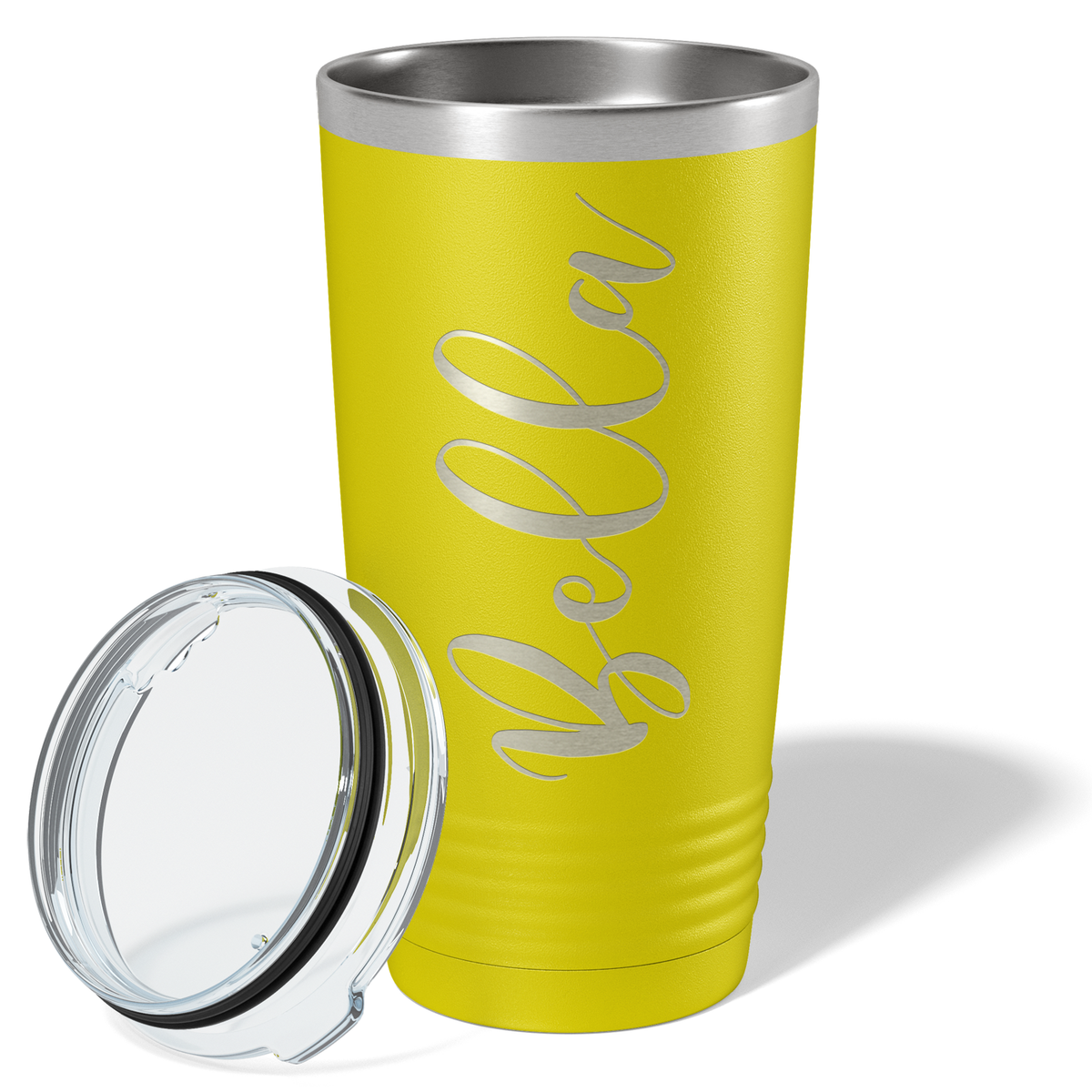 Cuptify Personalized on Yellow 20 oz Stainless Steel Ringneck Tumbler