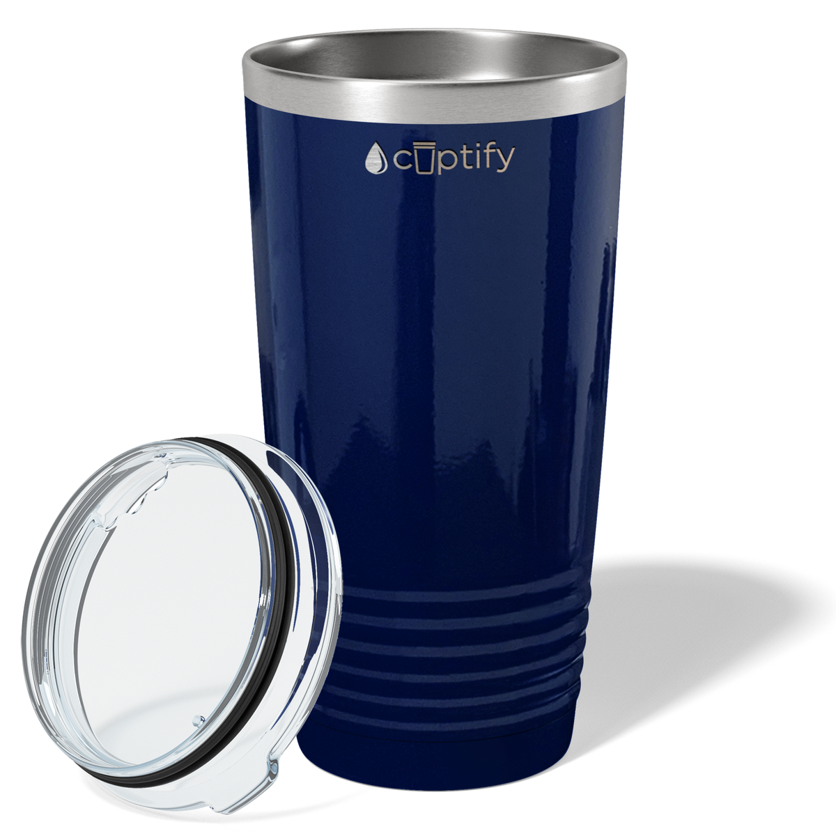 Navy Blue Gloss 20oz Tumbler