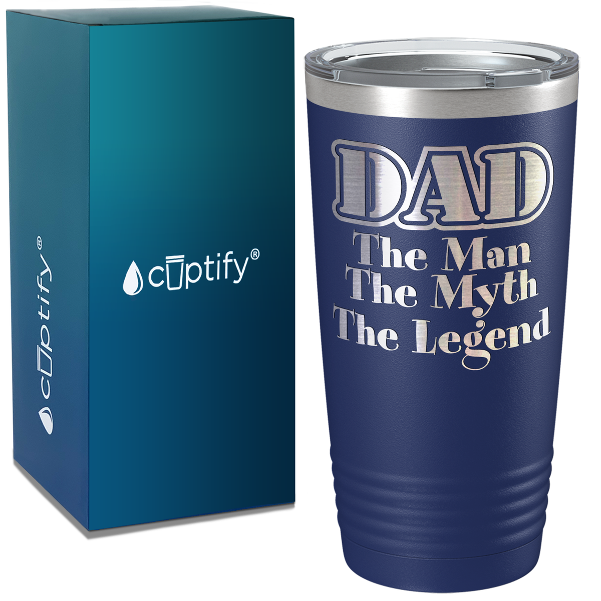 DAD Man Myth Legend on Stainless Steel Dad Tumbler