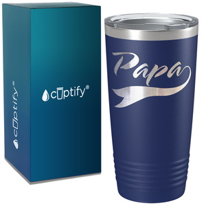 Papa on Stainless Steel Dad Tumbler