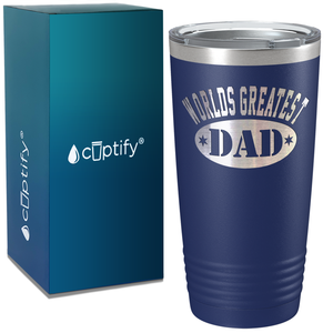 World's Greatest Dad on Stainless Steel Dad Tumbler