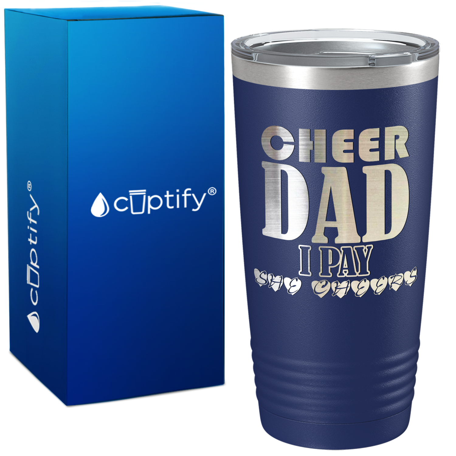 Cheer Dad I Pay She Cheers on 20oz Tumbler