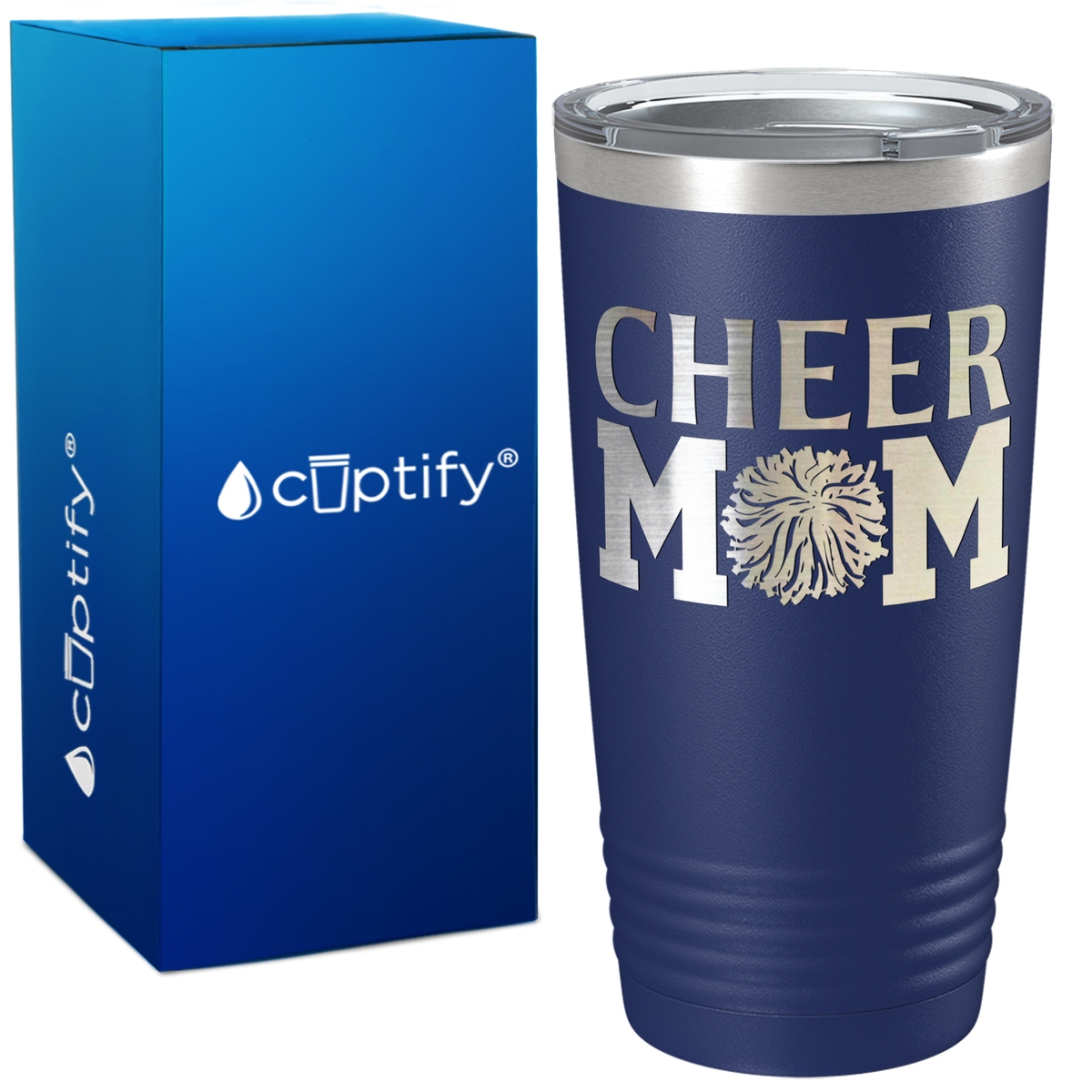 Cheer Mom Pom Pom on 20oz Tumbler