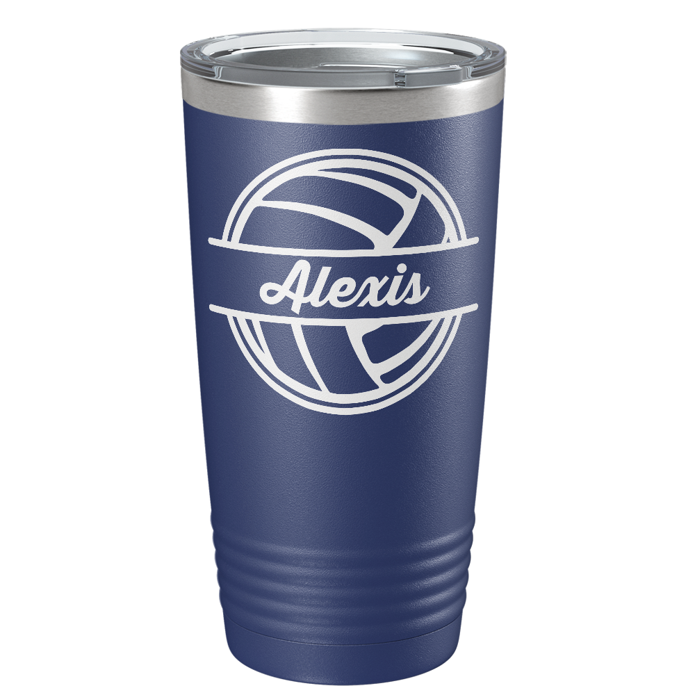 Personalized Volleyball on Stainless Steel Volleyball Tumbler